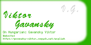 viktor gavansky business card